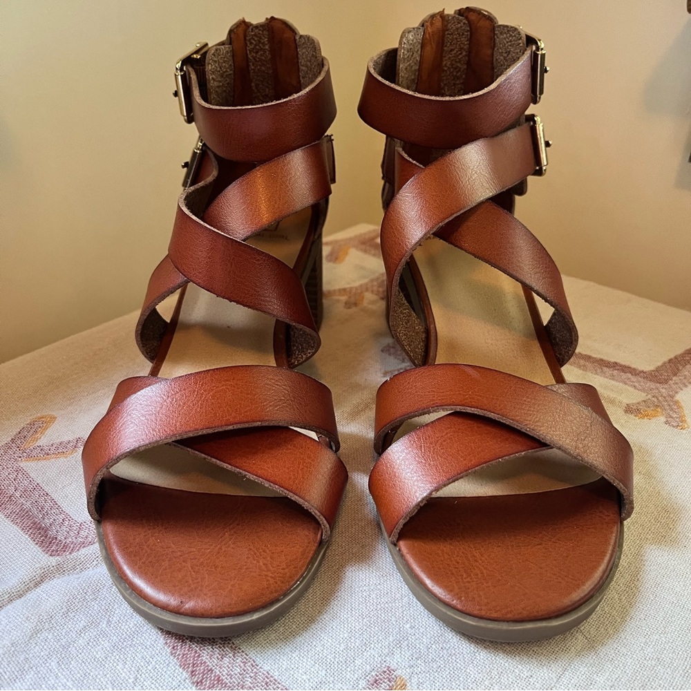 Material Girl’s Danee Block Heel City Sandals
